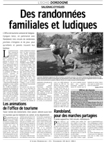 Randoland en Périgord noir ! La Presse en parle